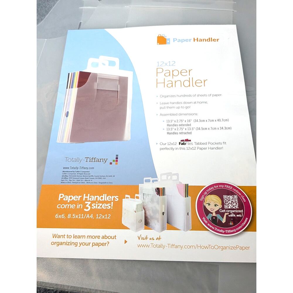 TOTALLY TIFFANY 12x12 Paper Handler 5 Pack Scrapbook Paper Storage Organizer NEW